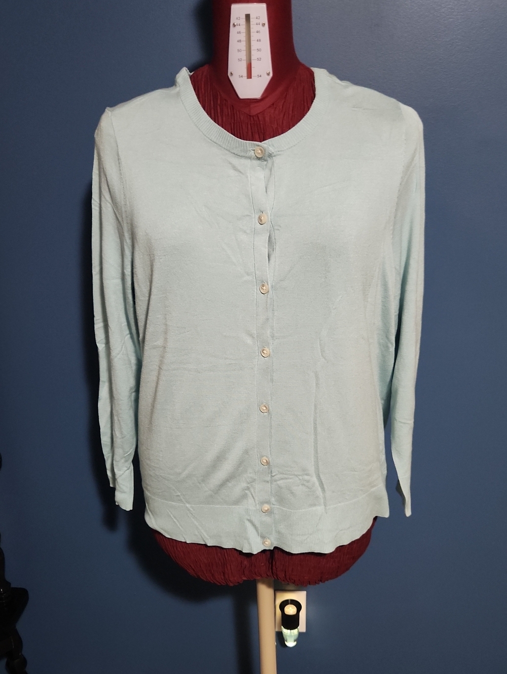 croft & barrow Light Blue Button-Front Women's Cardigan